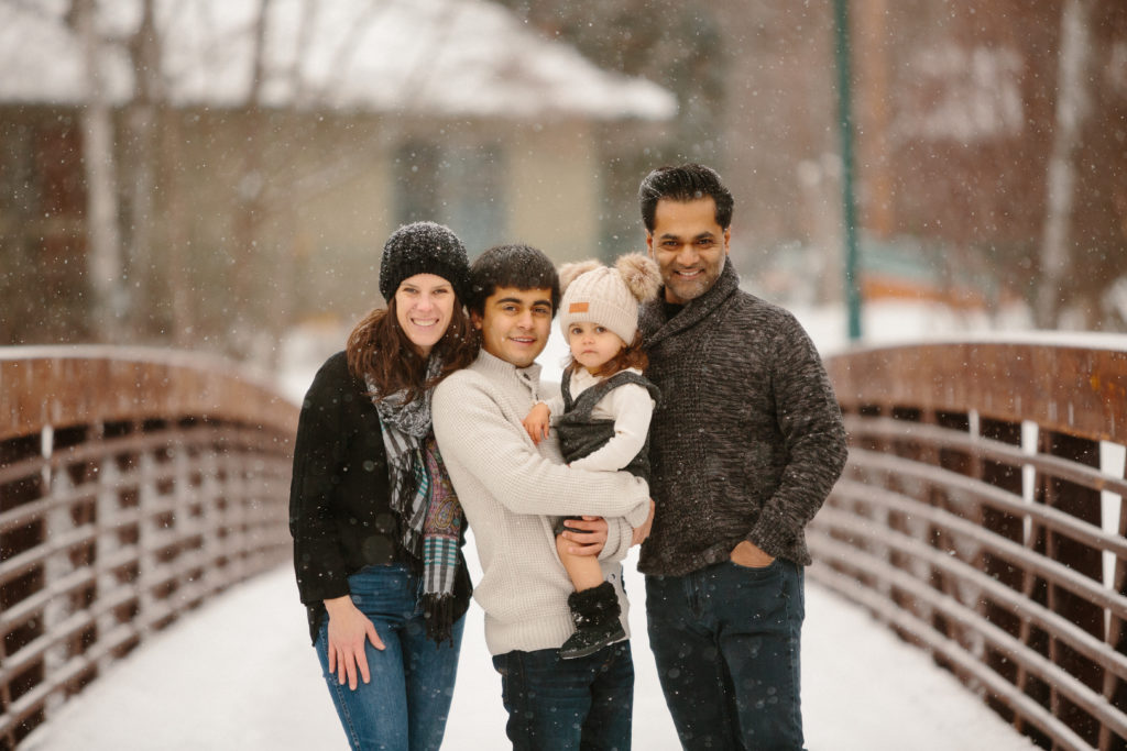 Ahmad Winter Family Portraits in Whitefish Montana at Riverside Park