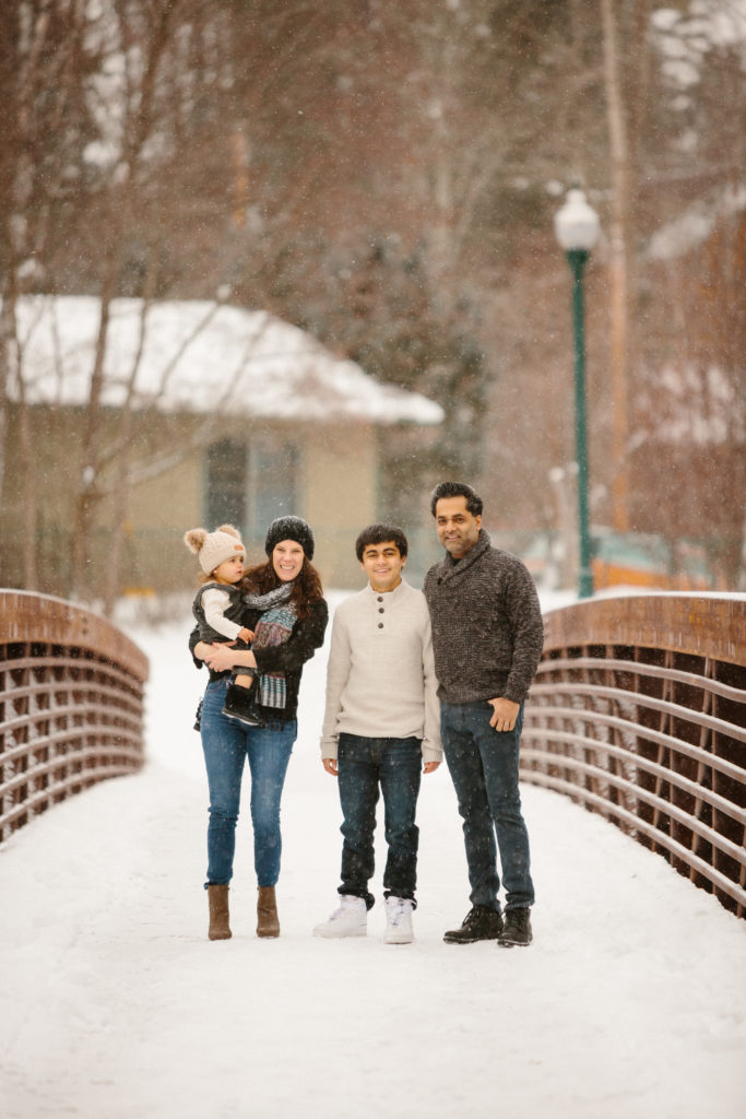 Ahmad Winter Family Portraits in Whitefish Montana at Riverside Park