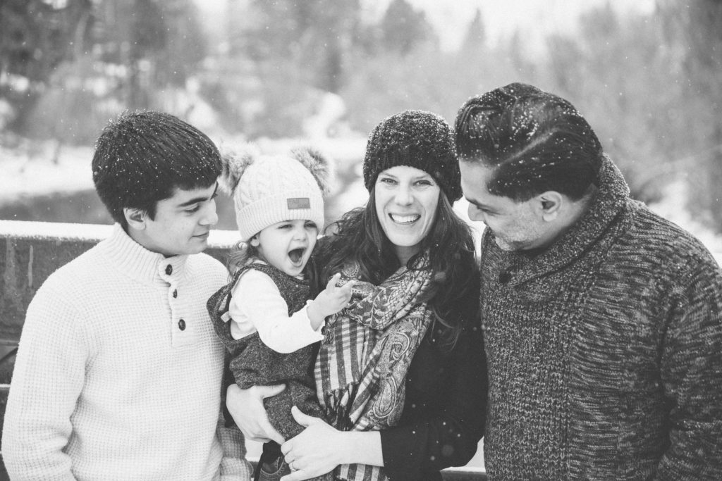 Ahmad Winter Family Portraits in Whitefish Montana at Riverside Park